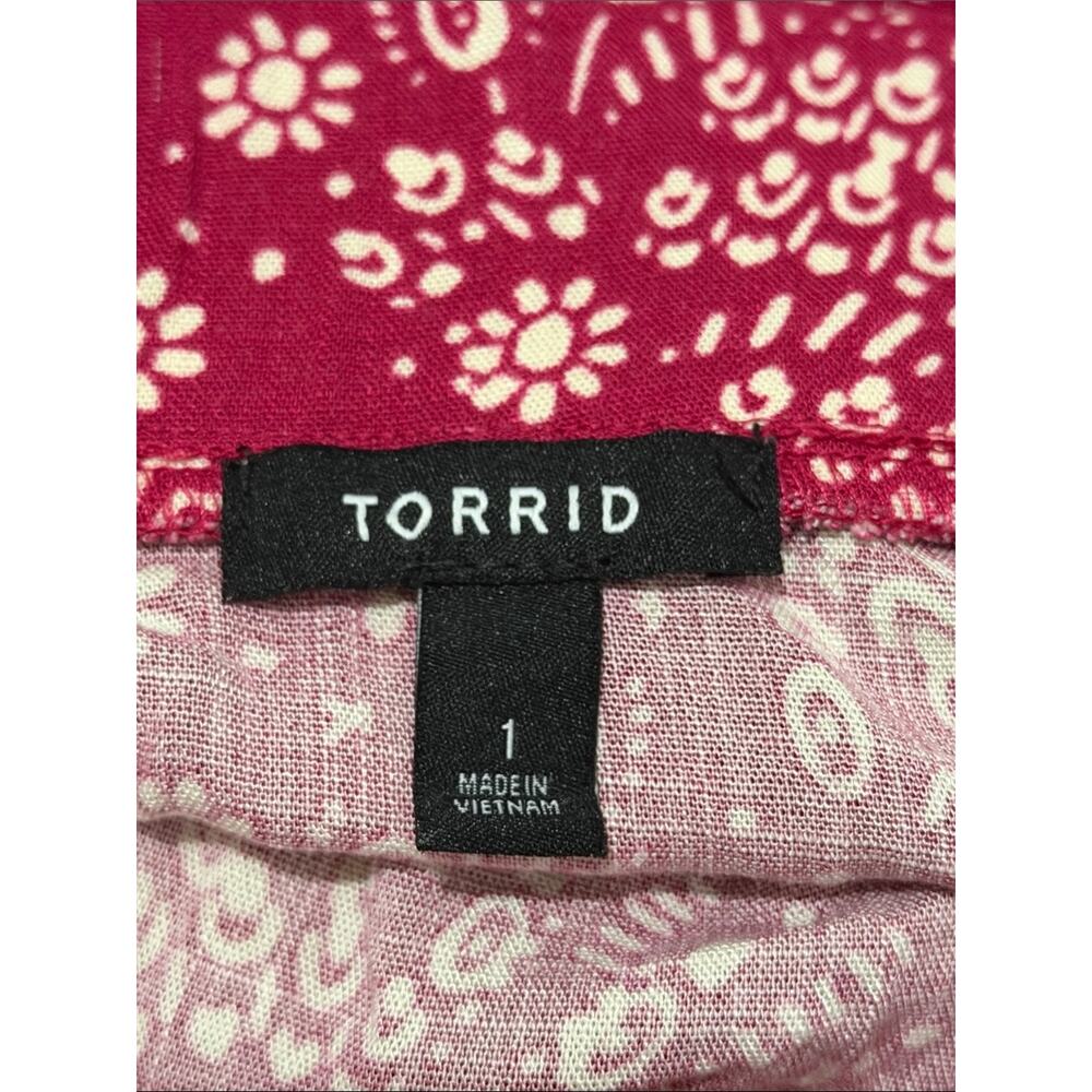 Torrid Double Slit Maxi Skirt Pink Mandala Size 1X - Picture 7 of 8